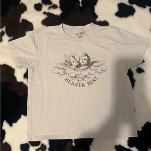 Brandy Melville John Galt Heaven Sent Baby Tee